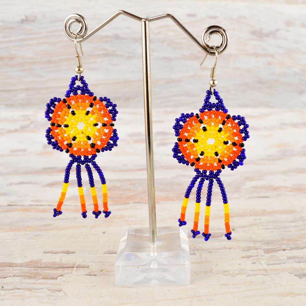Necklace Earrings Huichol Art - Alebrije Huichol Mexican Folk art magiamexica.com