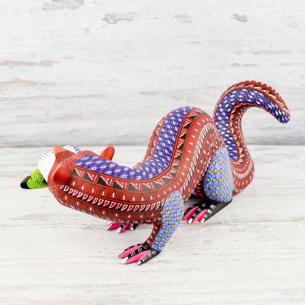 Otter Alebrije Oaxacan Wood Carving - Alebrije Huichol Mexican Folk art magiamexica.com