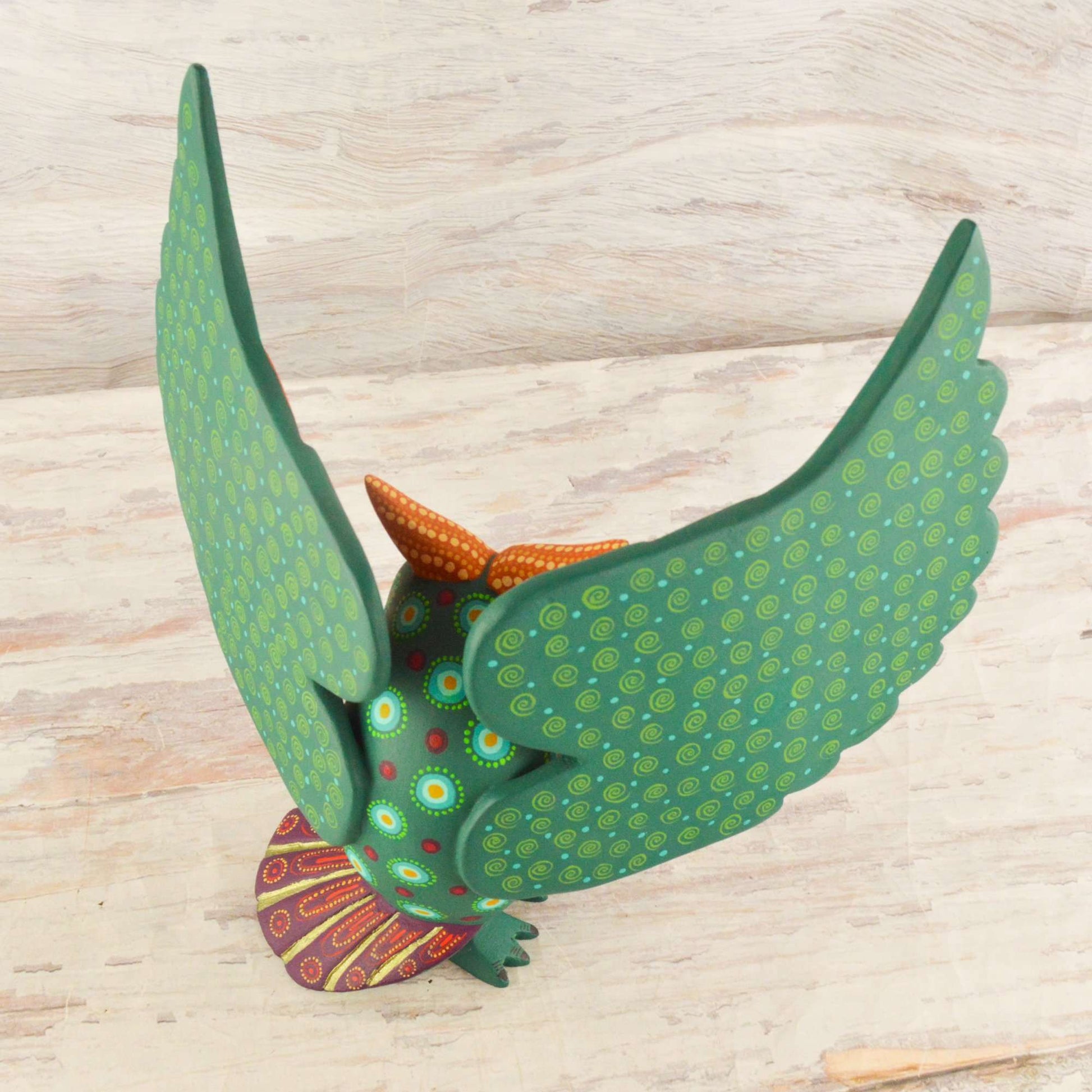 Owl Alebrije Oaxacan Wood Carving - Alebrije Huichol Mexican Folk art magiamexica.com