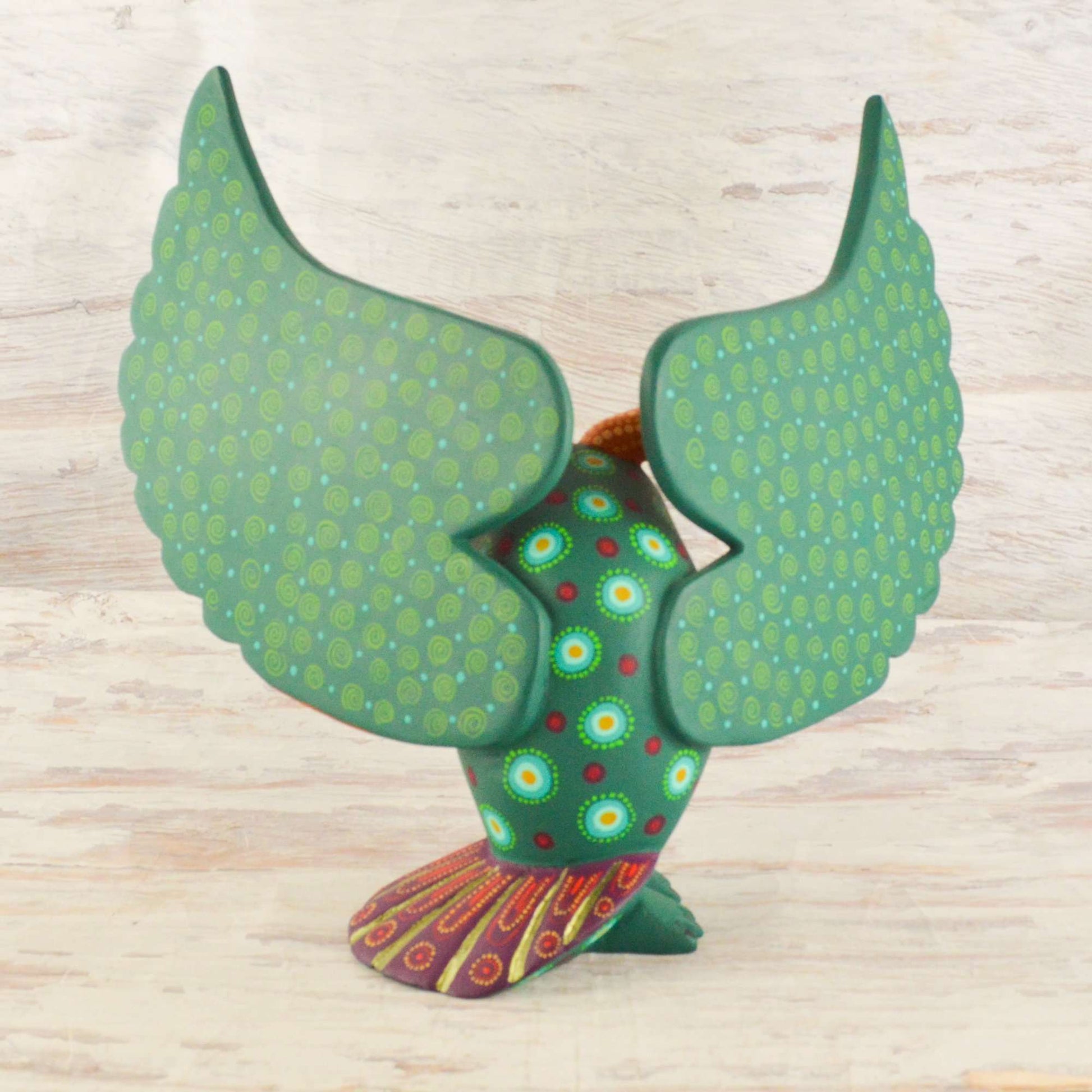 Owl Alebrije Oaxacan Wood Carving - Alebrije Huichol Mexican Folk art magiamexica.com