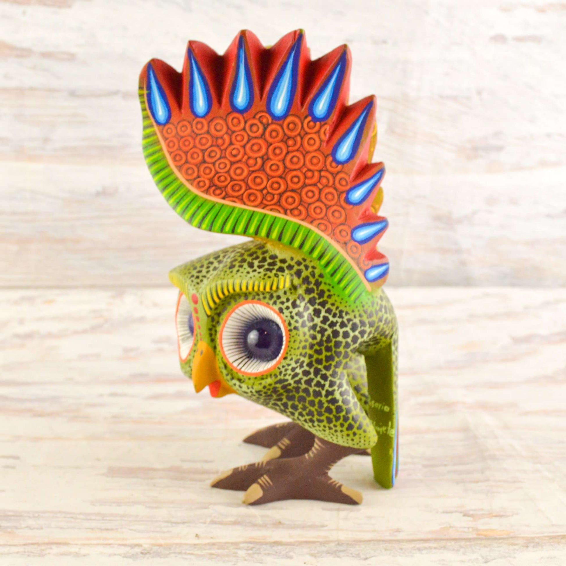 Owl Alebrije Oaxacan Wood Carving - Alebrije Huichol Mexican Folk art magiamexica.com