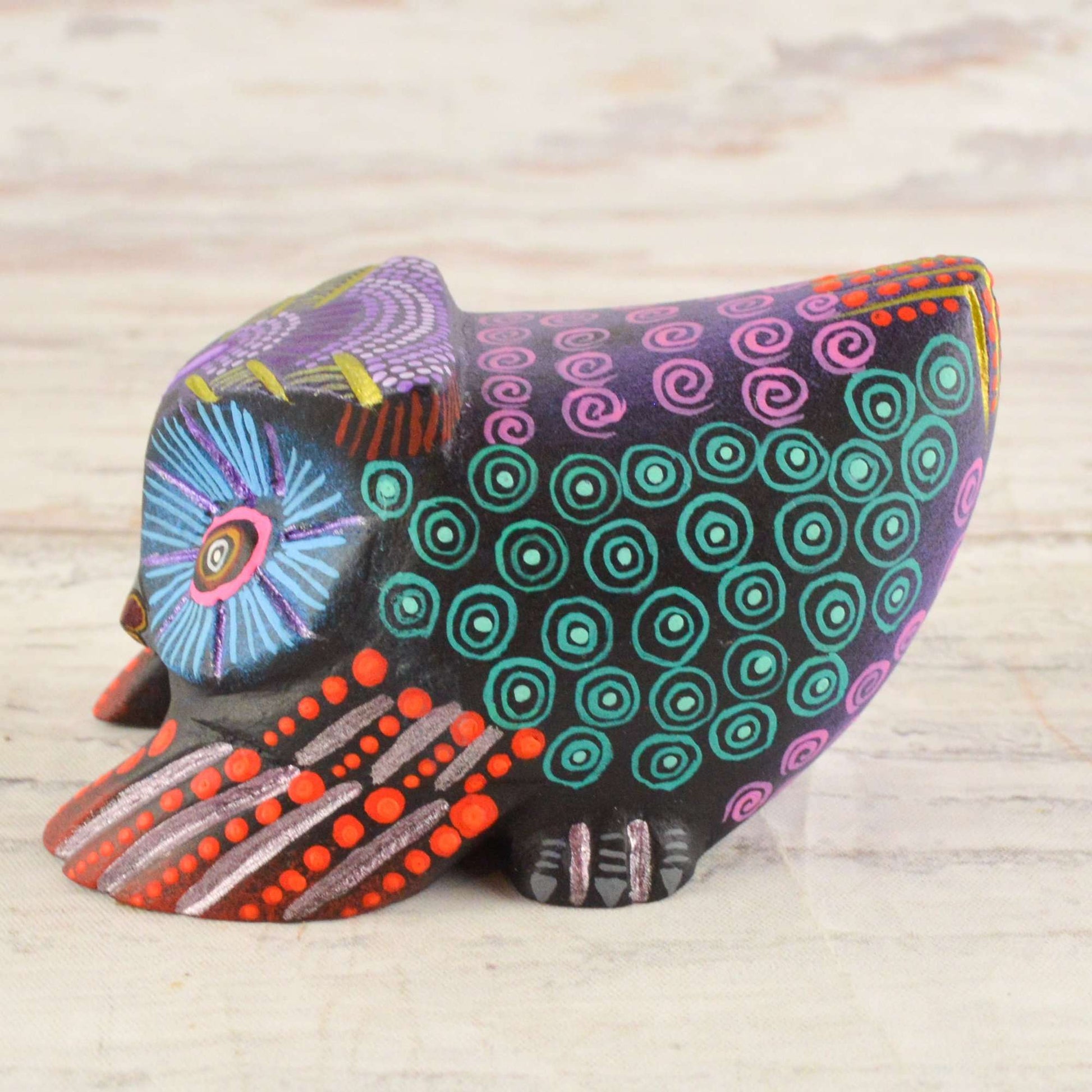 Owl Alebrije Oaxacan Wood Carving - Alebrije Huichol Mexican Folk art magiamexica.com