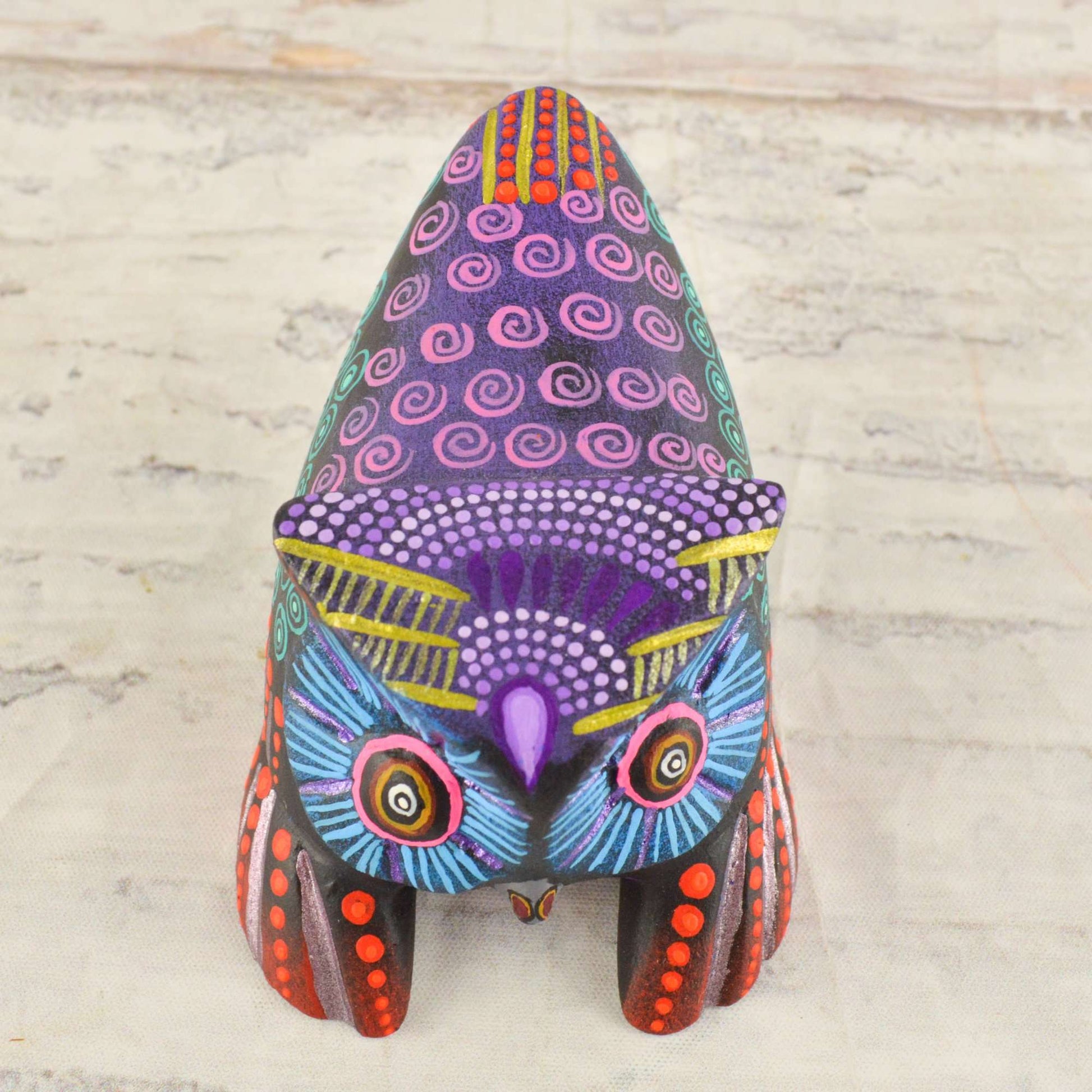 Owl Alebrije Oaxacan Wood Carving - Alebrije Huichol Mexican Folk art magiamexica.com