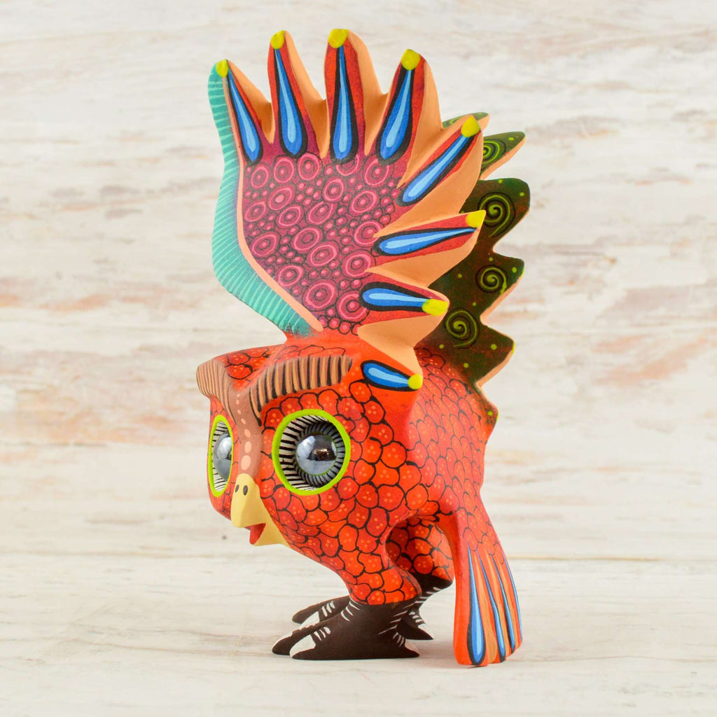 Owl Alebrije Oaxacan Wood Carving - Alebrije Huichol Mexican Folk art magiamexica.com