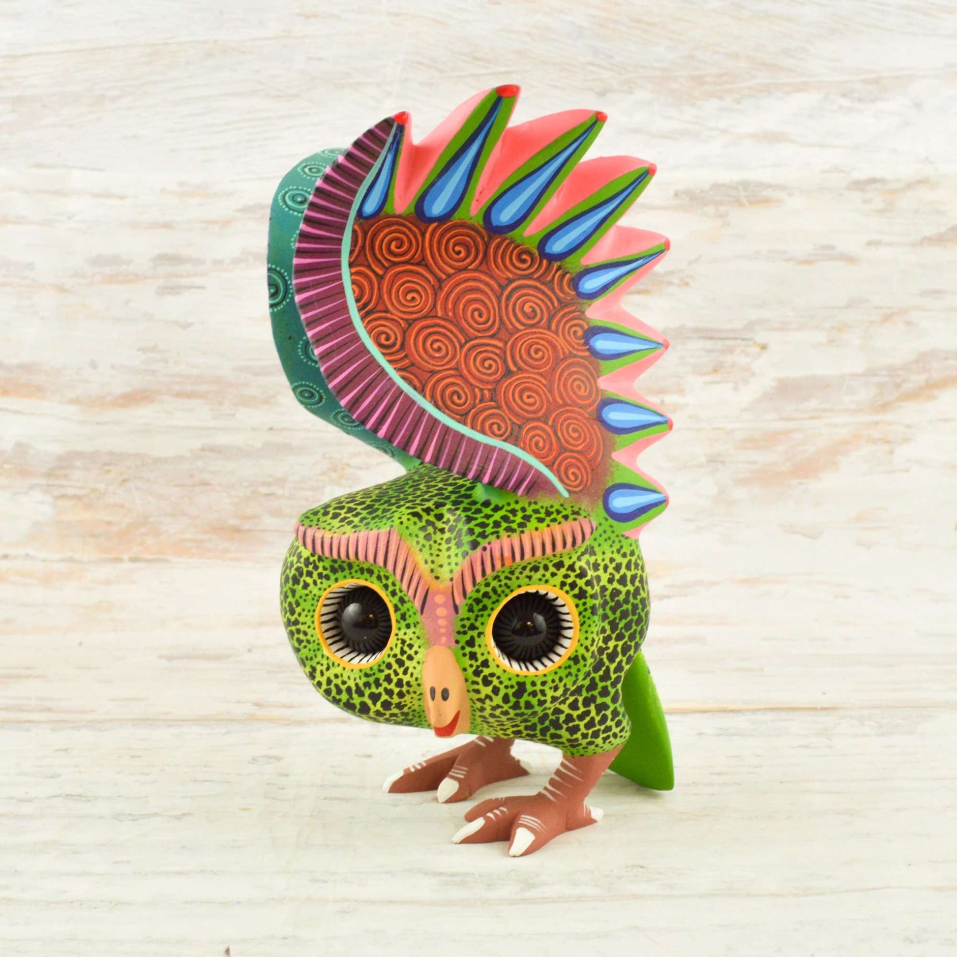 Owl Alebrije Oaxacan Wood Carving - Alebrije Huichol Mexican Folk art magiamexica.com