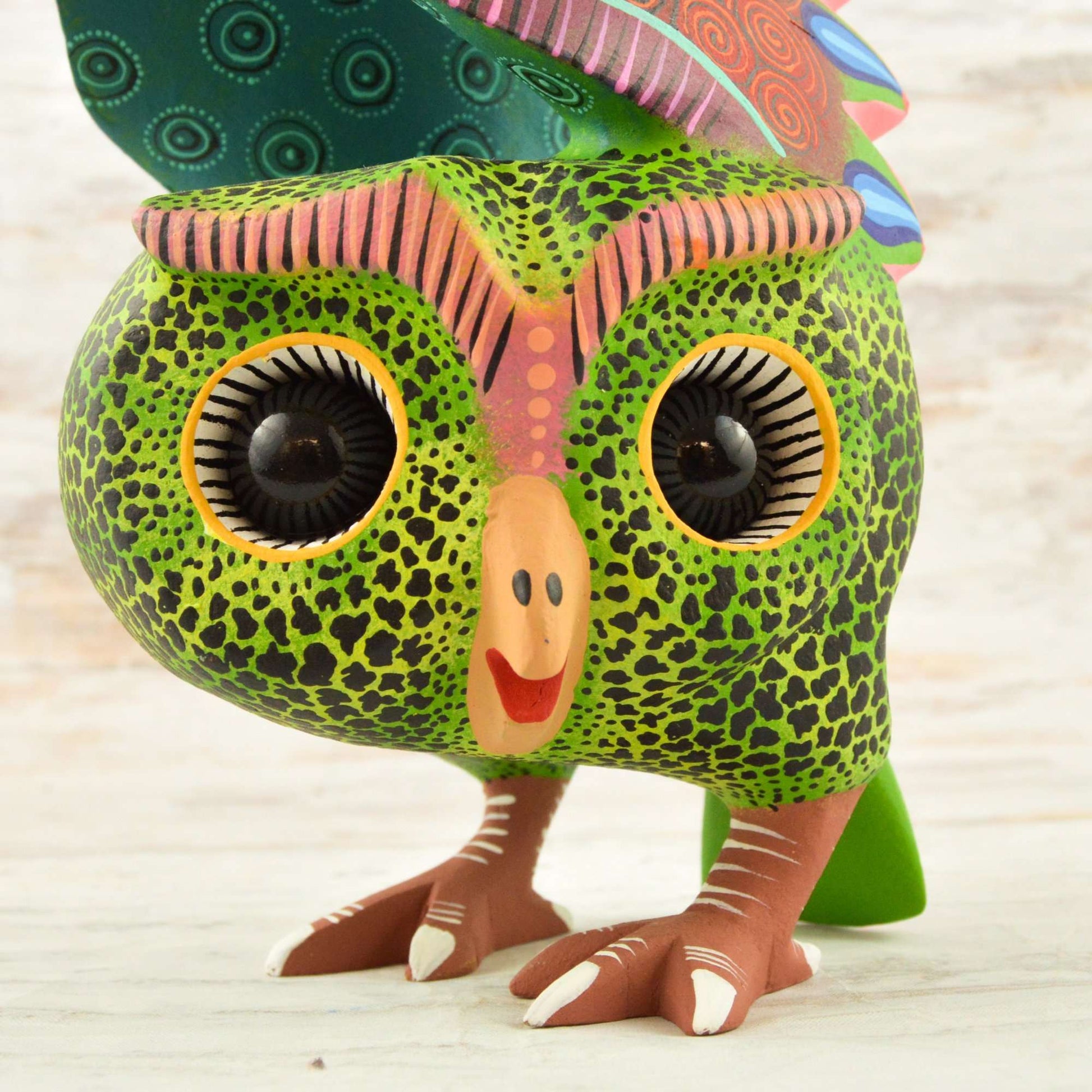 Owl Alebrije Oaxacan Wood Carving - Alebrije Huichol Mexican Folk art magiamexica.com