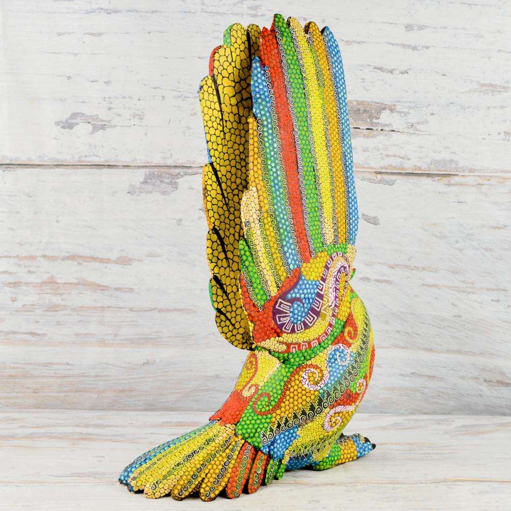 Owl Alebrije Oaxacan Wood Carving - Alebrije Huichol Mexican Folk art magiamexica.com