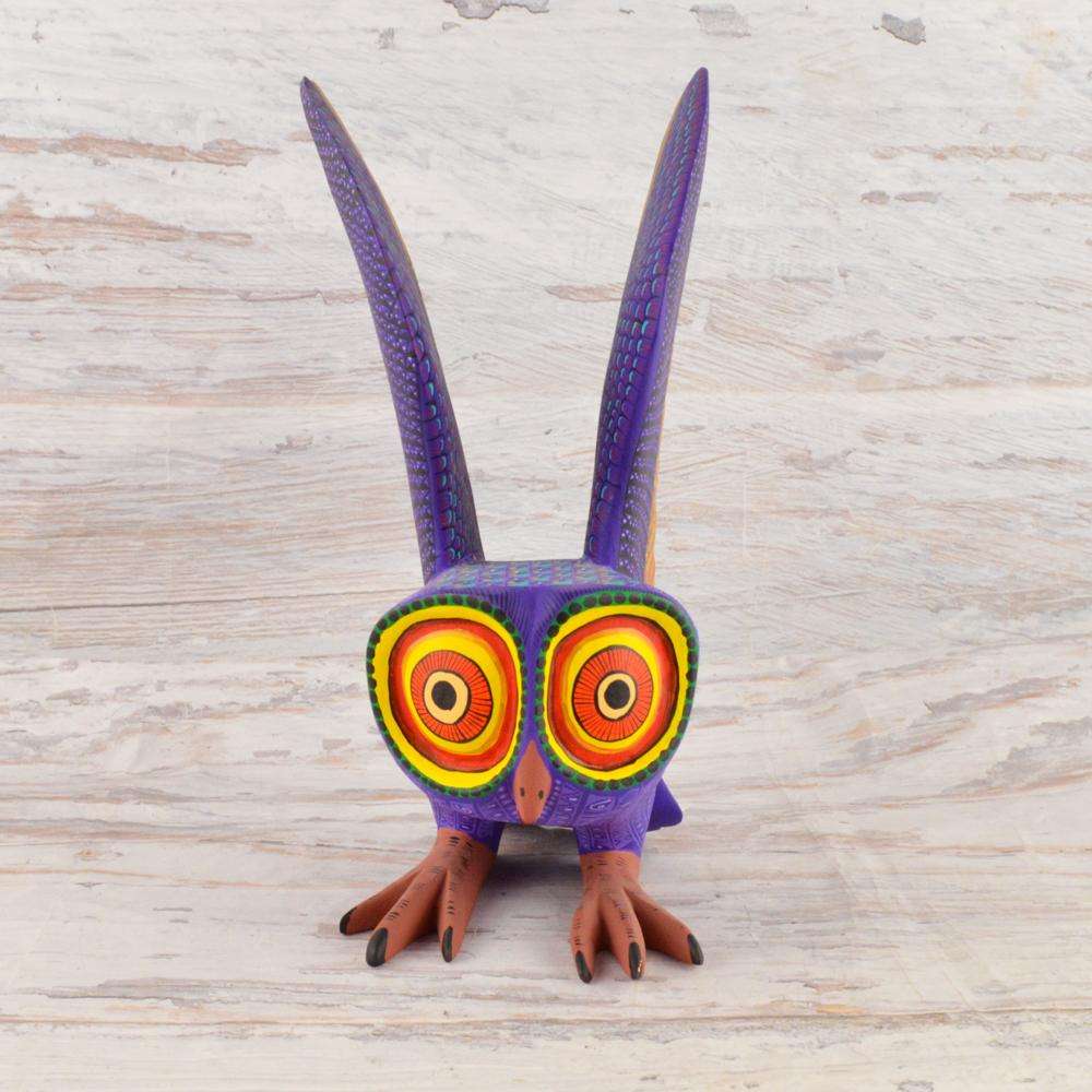 Owl Alebrije Wood Carving - Alebrije Huichol Mexican Folk art magiamexica.com