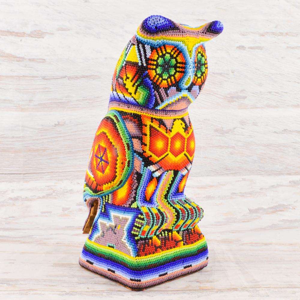 Owl Huichol Art - Alebrije Huichol Mexican Folk art magiamexica.com