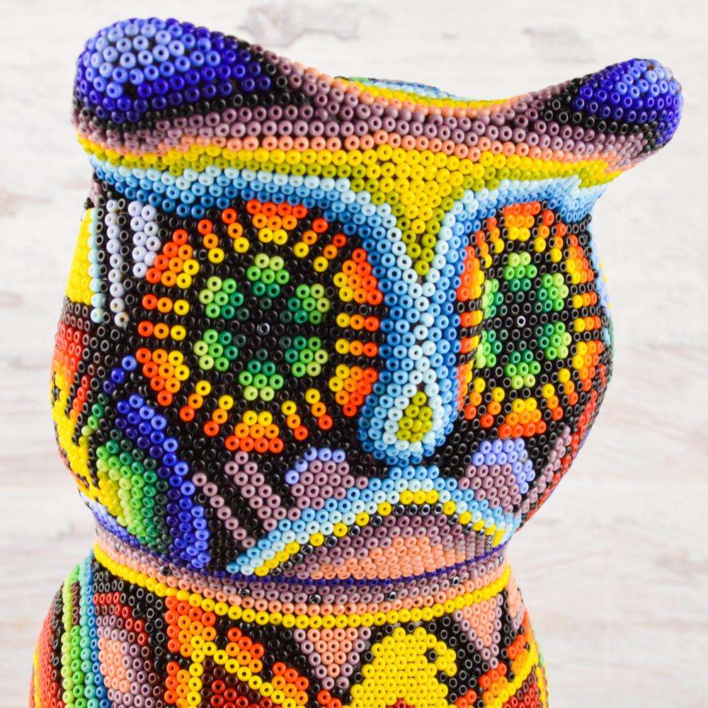 Owl Huichol Art - Alebrije Huichol Mexican Folk art magiamexica.com