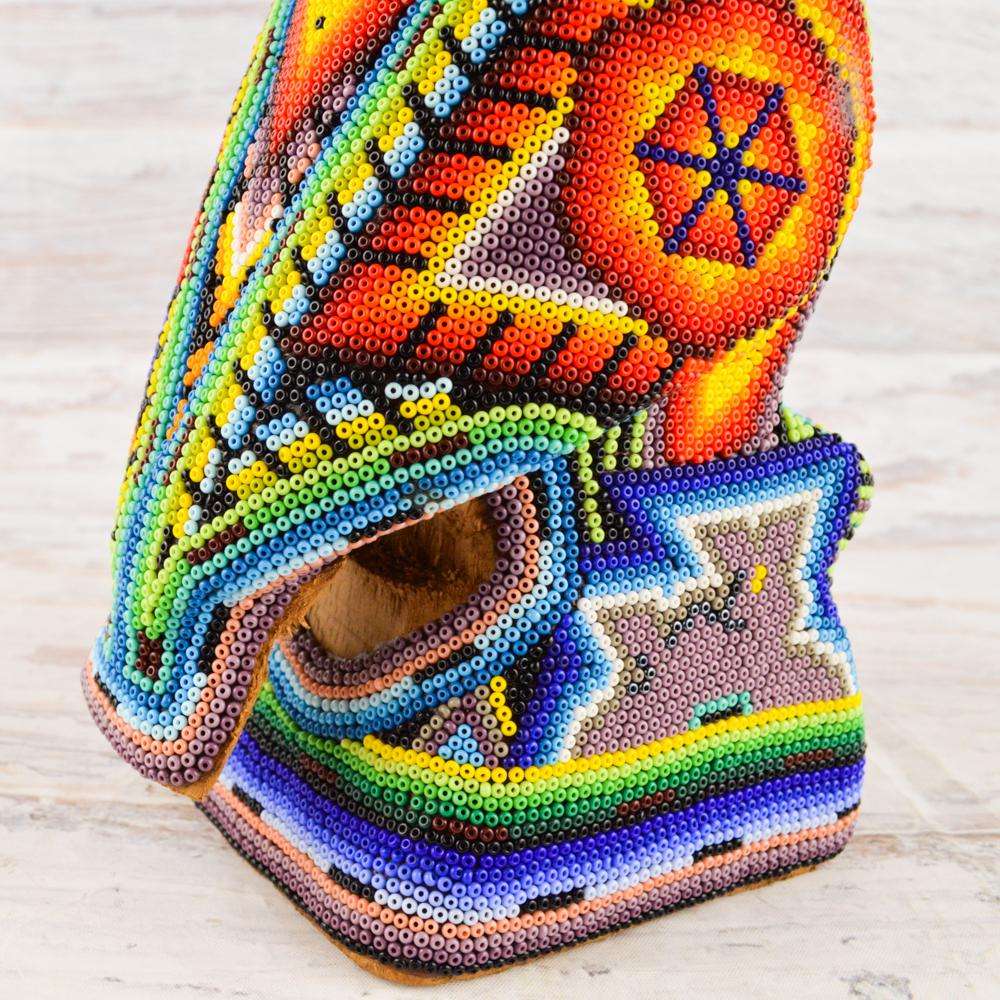 Owl Huichol Art - Alebrije Huichol Mexican Folk art magiamexica.com