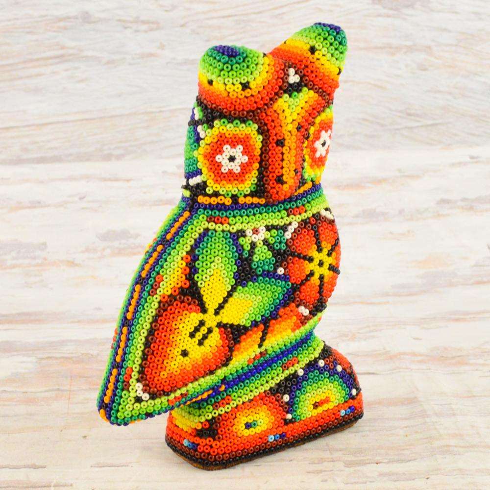 Owl Huichol Art - Alebrije Huichol Mexican Folk art magiamexica.com