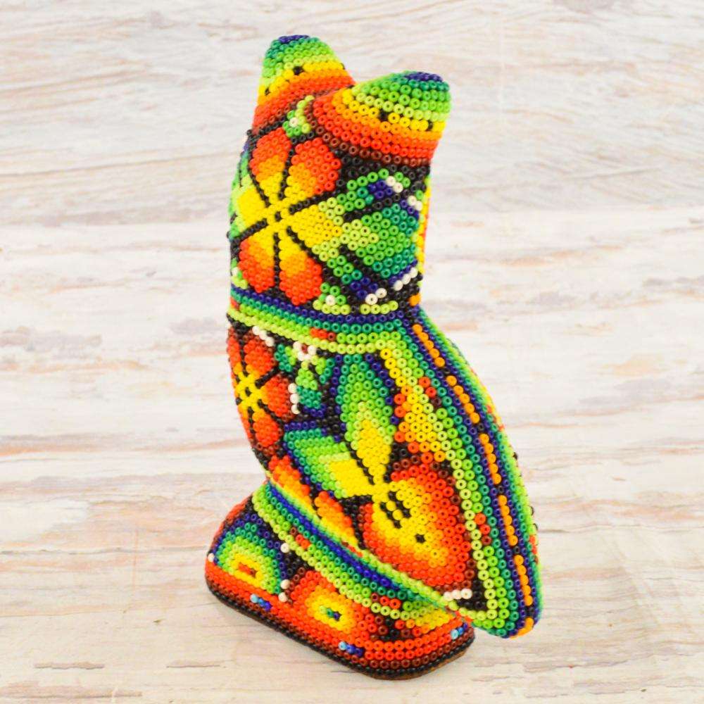 Owl Huichol Art - Alebrije Huichol Mexican Folk art magiamexica.com