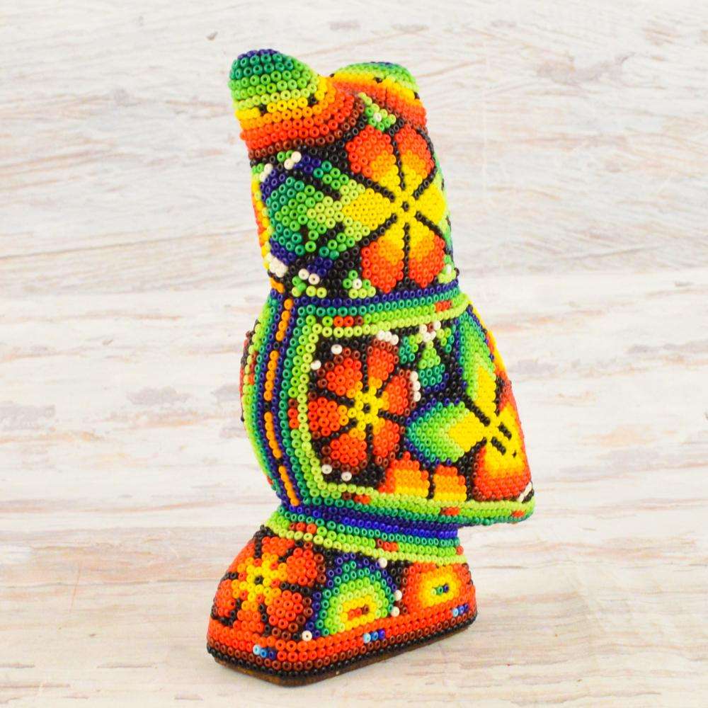 Owl Huichol Art - Alebrije Huichol Mexican Folk art magiamexica.com