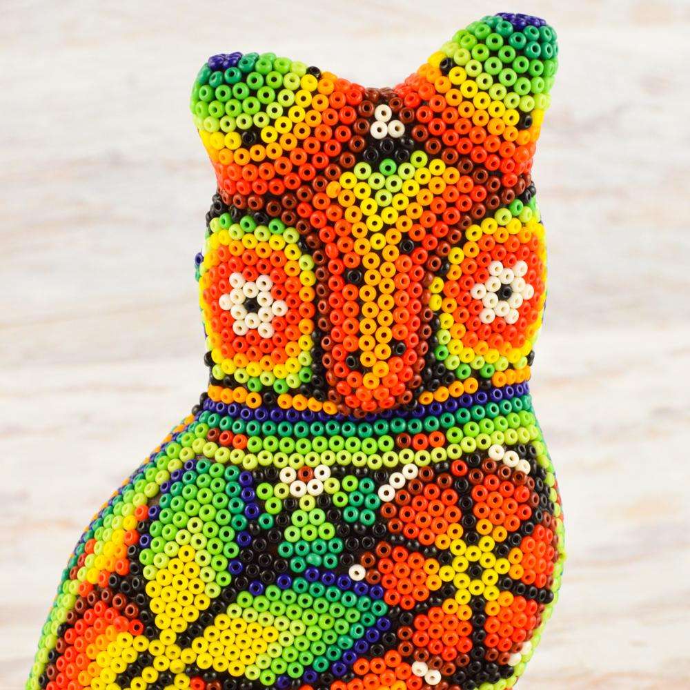 Owl Huichol Art - Alebrije Huichol Mexican Folk art magiamexica.com
