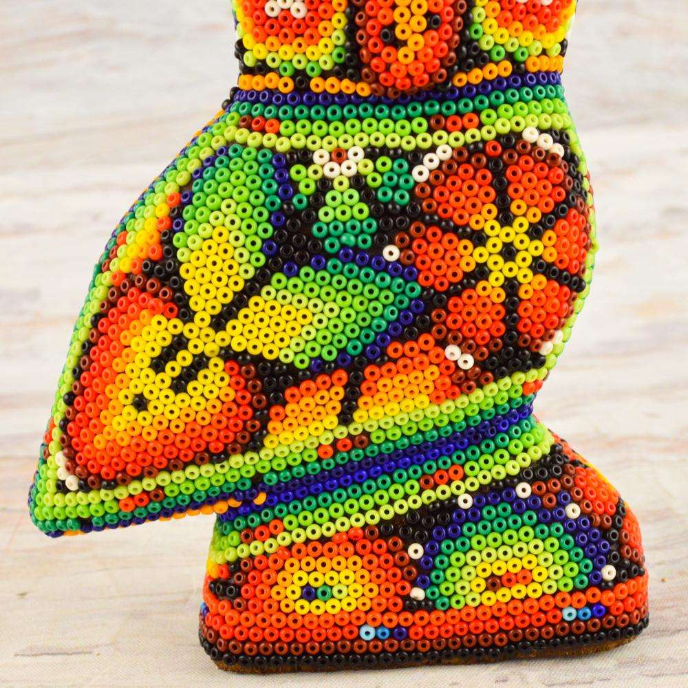Owl Huichol Art - Alebrije Huichol Mexican Folk art magiamexica.com