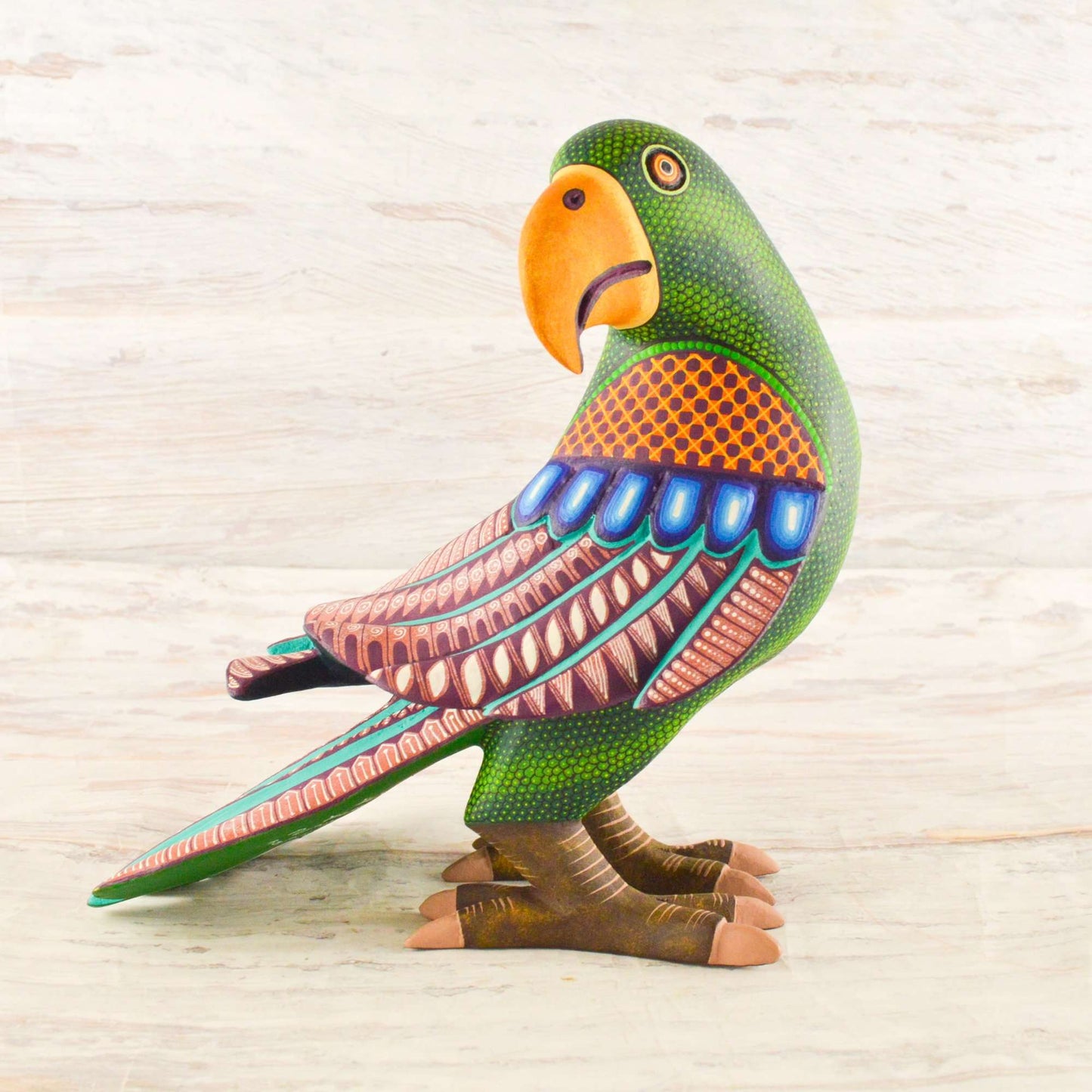 Parrot Alebrije Wood Carving Oaxacan - Alebrije Huichol Mexican Folk art magiamexica.com