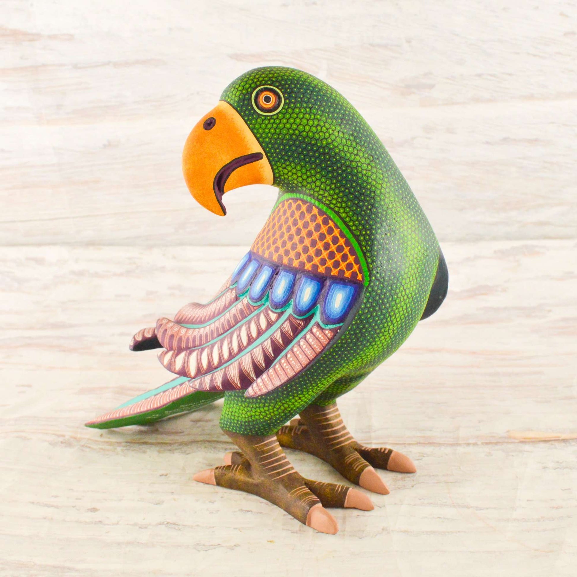 Parrot Alebrije Wood Carving Oaxacan - Alebrije Huichol Mexican Folk art magiamexica.com