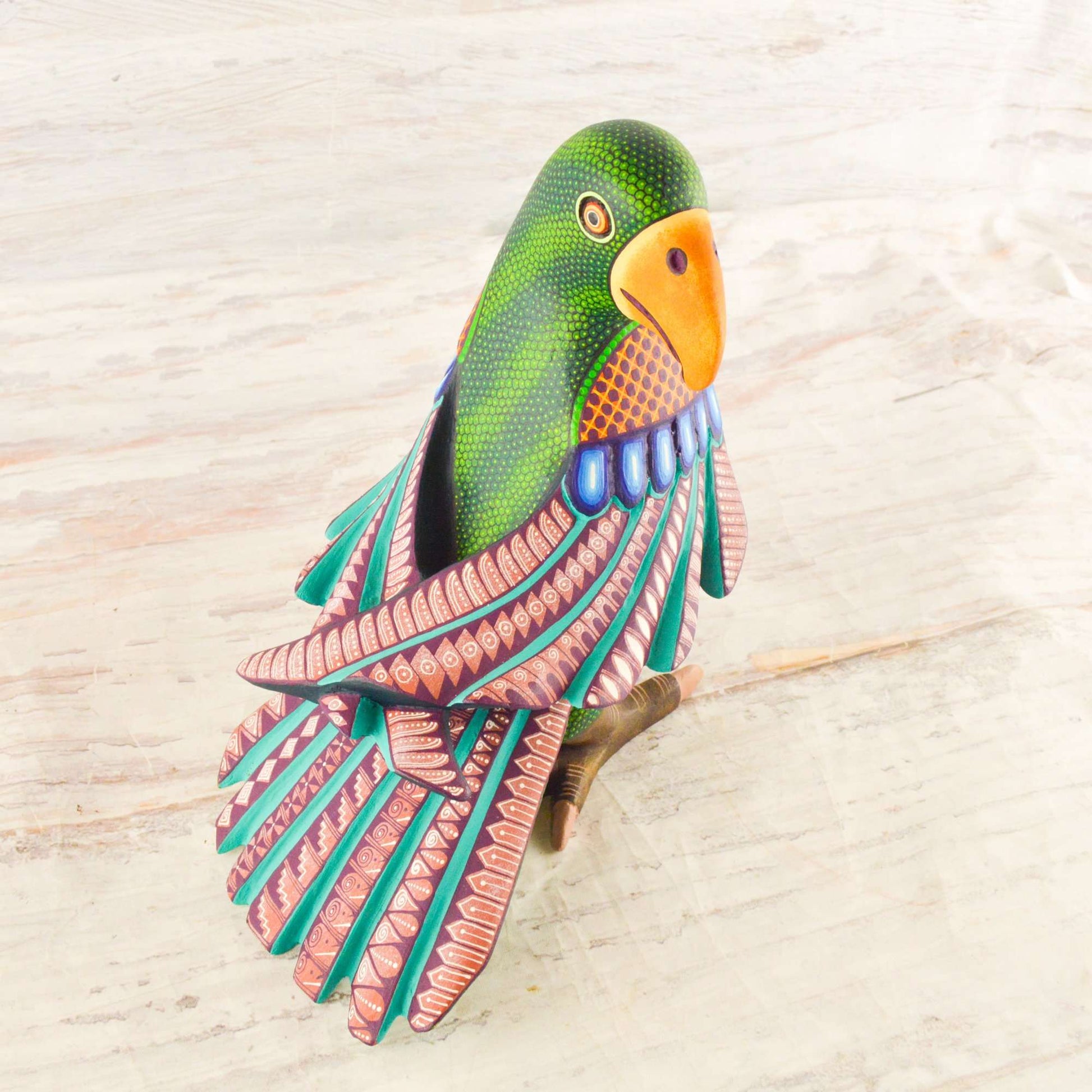 Parrot Alebrije Wood Carving Oaxacan - Alebrije Huichol Mexican Folk art magiamexica.com