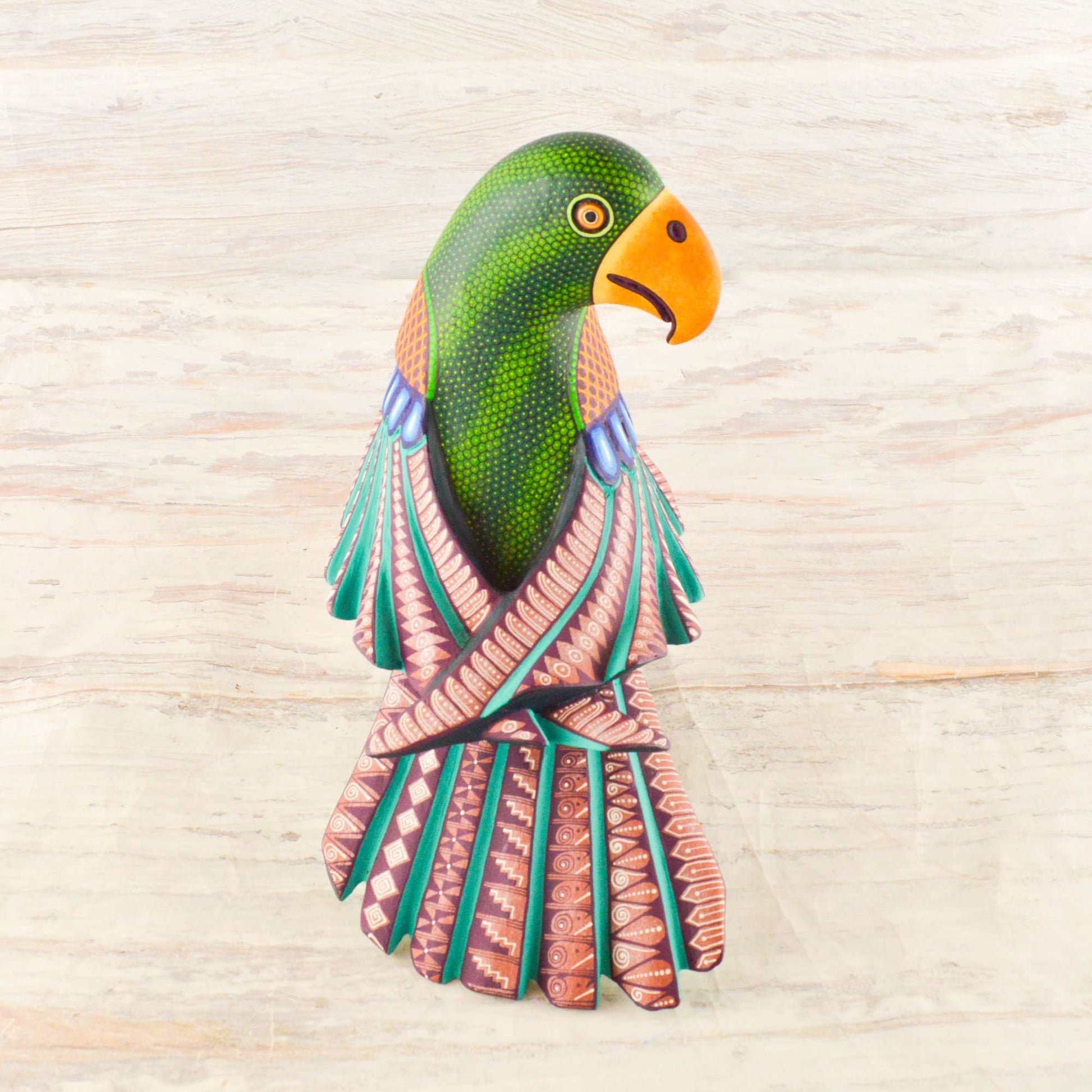 Parrot Alebrije Wood Carving Oaxacan - Alebrije Huichol Mexican Folk art magiamexica.com
