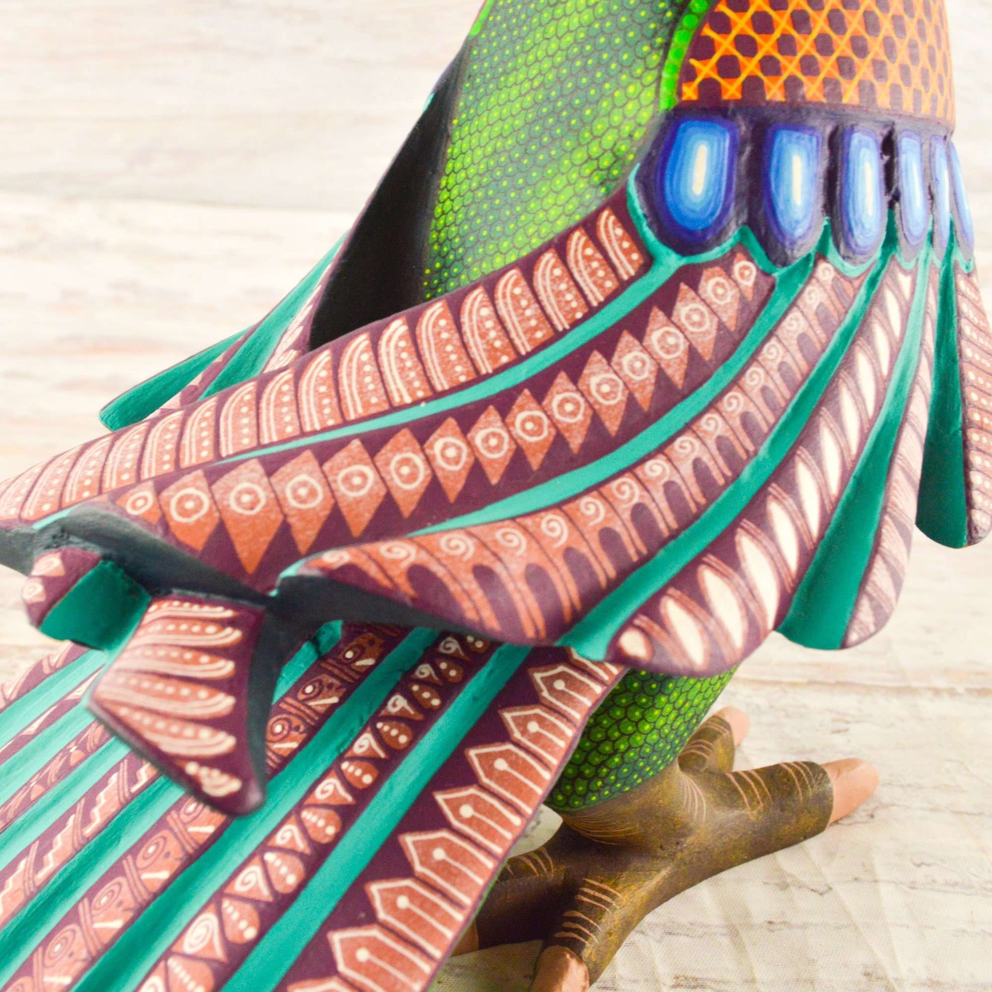 Parrot Alebrije Wood Carving Oaxacan - Alebrije Huichol Mexican Folk art magiamexica.com