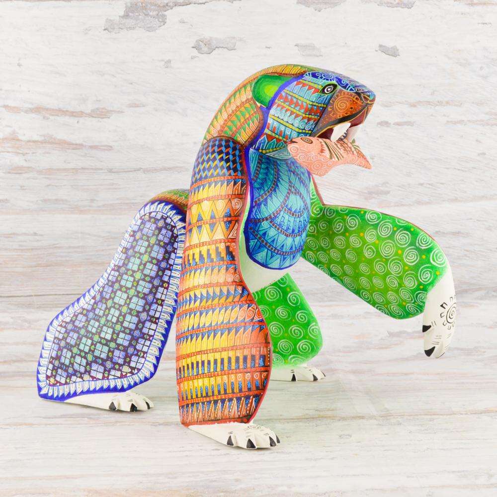 Polar Bear Alebrije Oaxacan Wood Carving - Alebrije Huichol Mexican Folk art magiamexica.com