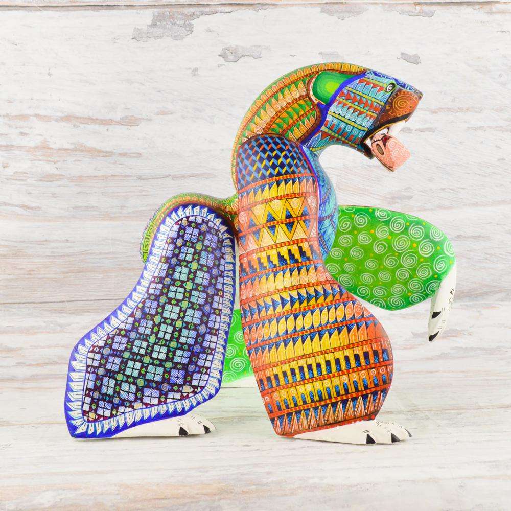 Polar Bear Alebrije Oaxacan Wood Carving - Alebrije Huichol Mexican Folk art magiamexica.com