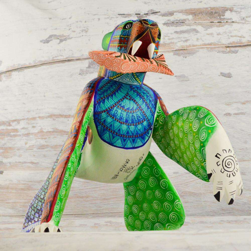 Polar Bear Alebrije Oaxacan Wood Carving - Alebrije Huichol Mexican Folk art magiamexica.com