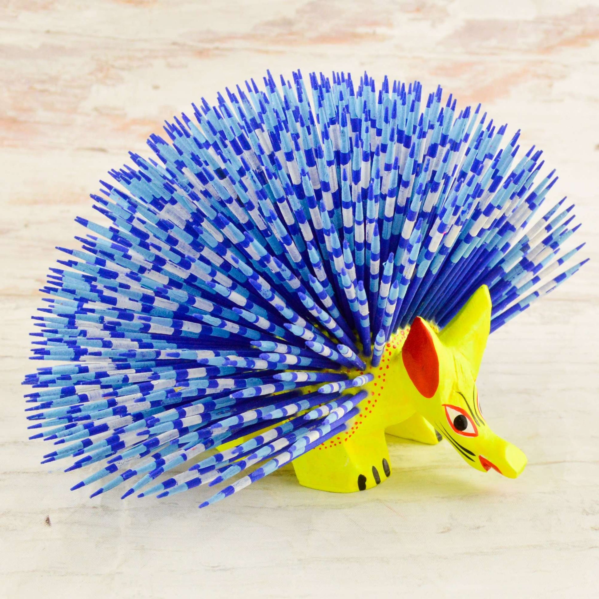Porcupine Alebrije Oaxacan Wood Carving - Alebrije Huichol Mexican Folk art magiamexica.com