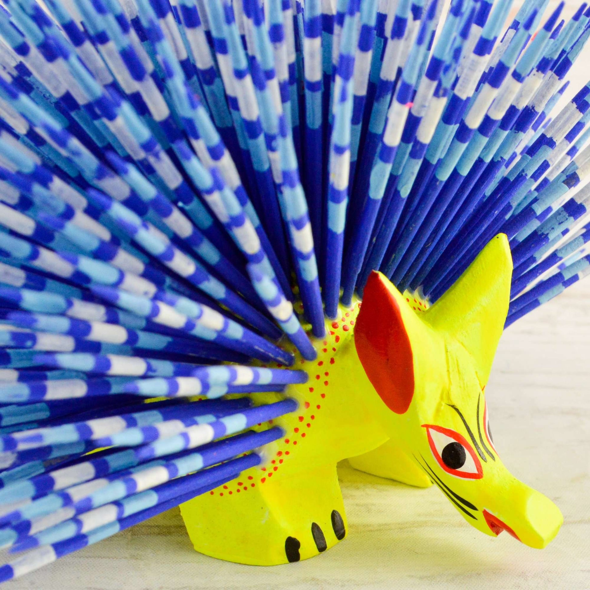 Porcupine Alebrije Oaxacan Wood Carving - Alebrije Huichol Mexican Folk art magiamexica.com