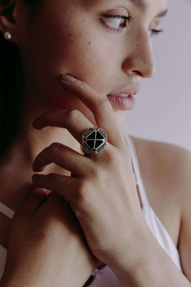 Ring Rhombus - Alebrije Huichol Mexican Folk art magiamexica.com