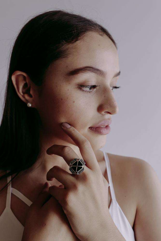 Ring Rhombus - Alebrije Huichol Mexican Folk art magiamexica.com