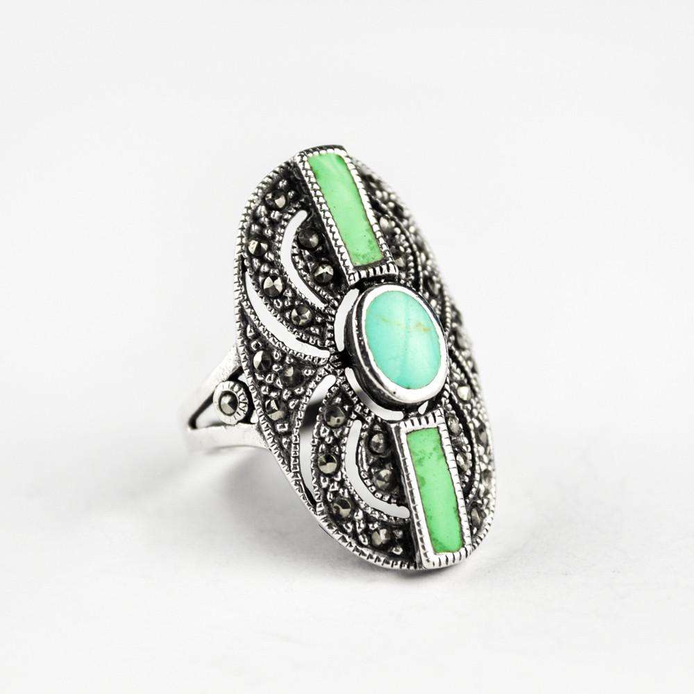 Ring Sapphire Vintage - Alebrije Huichol Mexican Folk art magiamexica.com