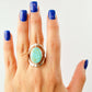 Ring Sapphire - Alebrije Huichol Mexican Folk art magiamexica.com