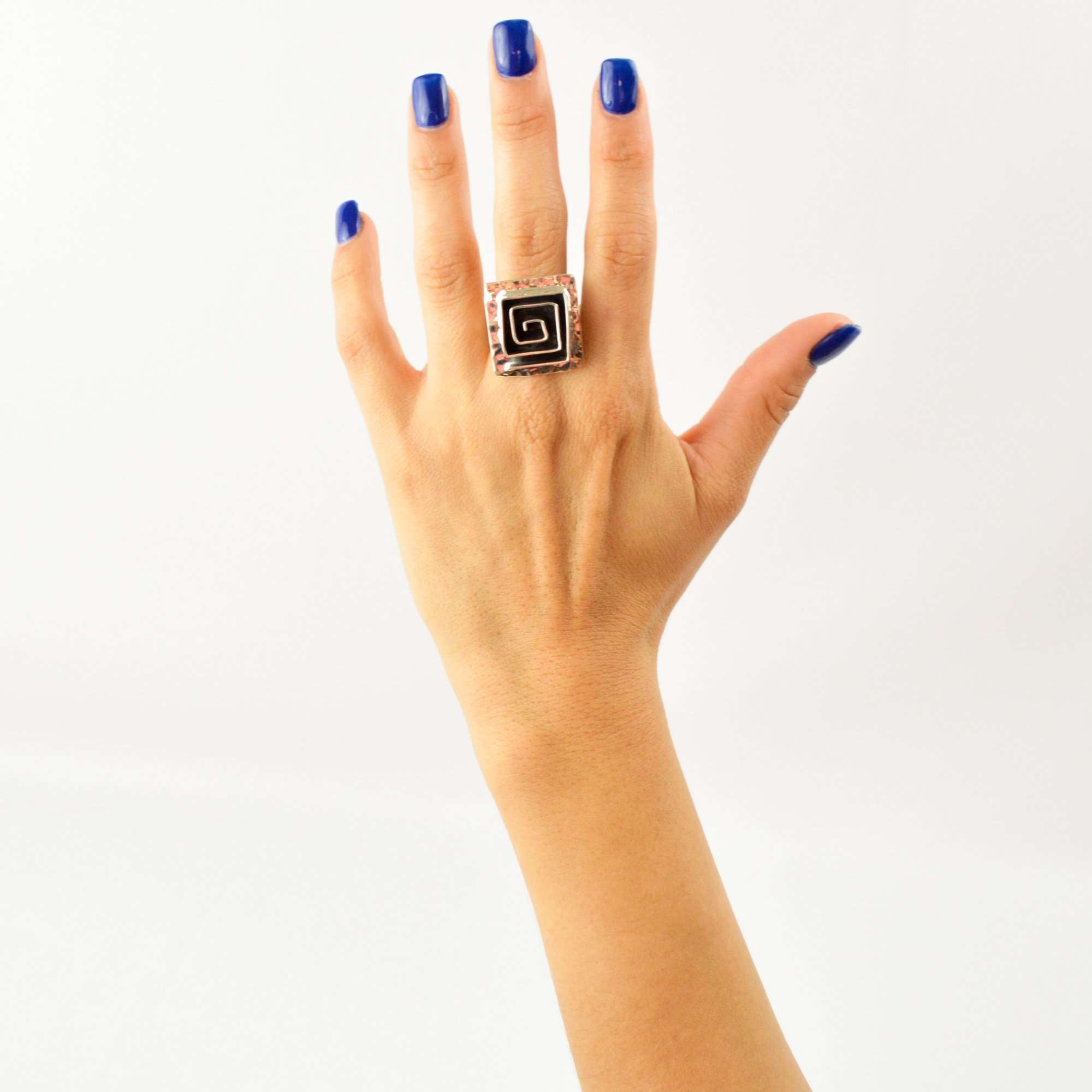 Ring Square Snail - Alebrije Huichol Mexican Folk art magiamexica.com