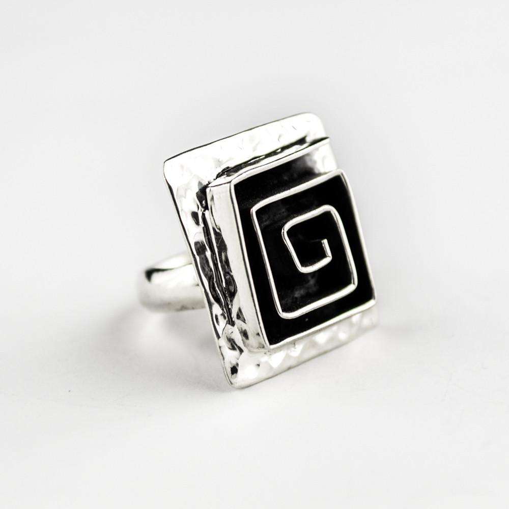 Ring Square Snail - Alebrije Huichol Mexican Folk art magiamexica.com