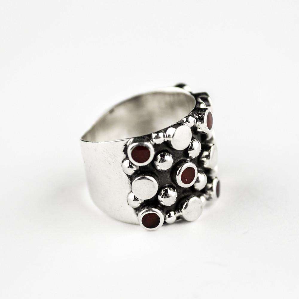 Ring Wine Squares - Alebrije Huichol Mexican Folk art magiamexica.com