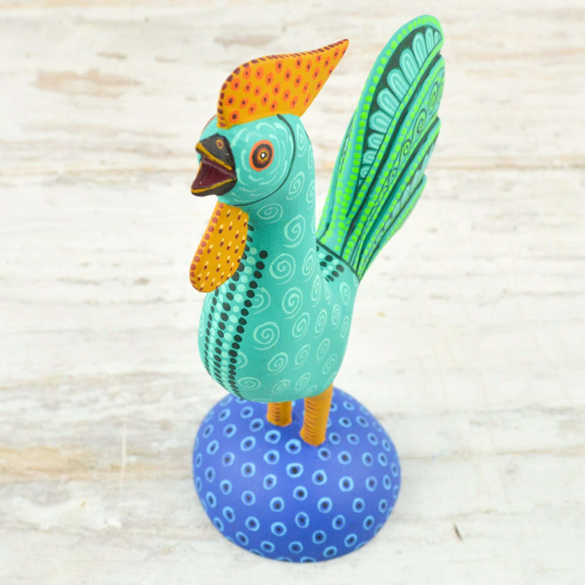Rooster Alebrije Oaxacan Wood Carving - Alebrije Huichol Mexican Folk art magiamexica.com