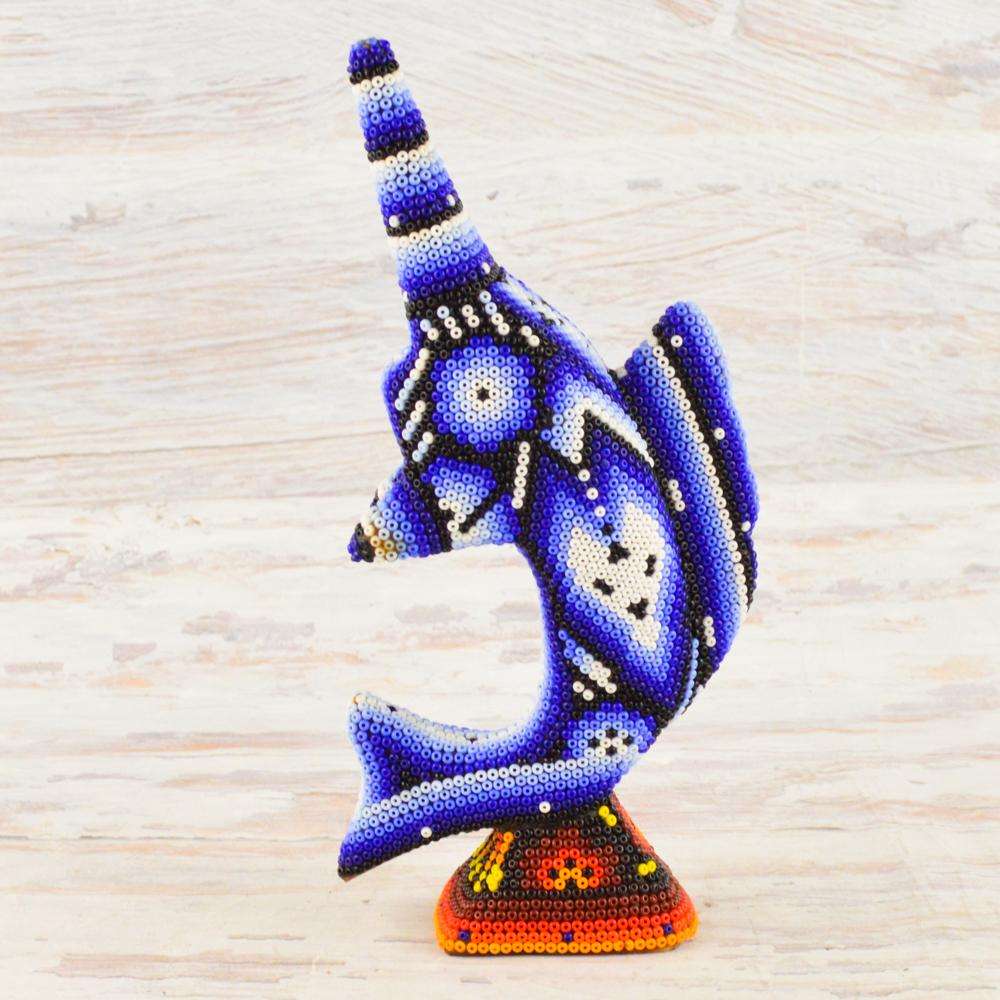 Sailfish Huichol Art - Alebrije Huichol Mexican Folk art magiamexica.com