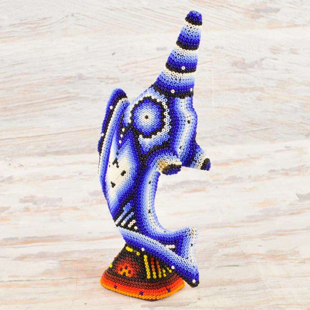 Sailfish Huichol Art - Alebrije Huichol Mexican Folk art magiamexica.com