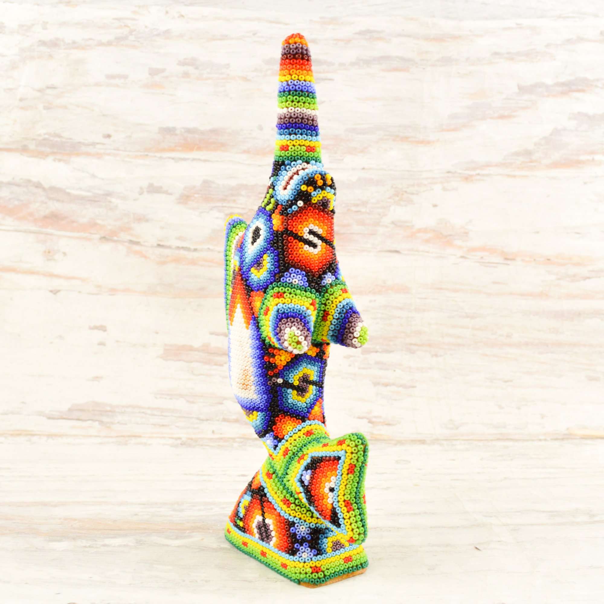 Sailfish Huichol Art - Alebrije Huichol Mexican Folk art magiamexica.com