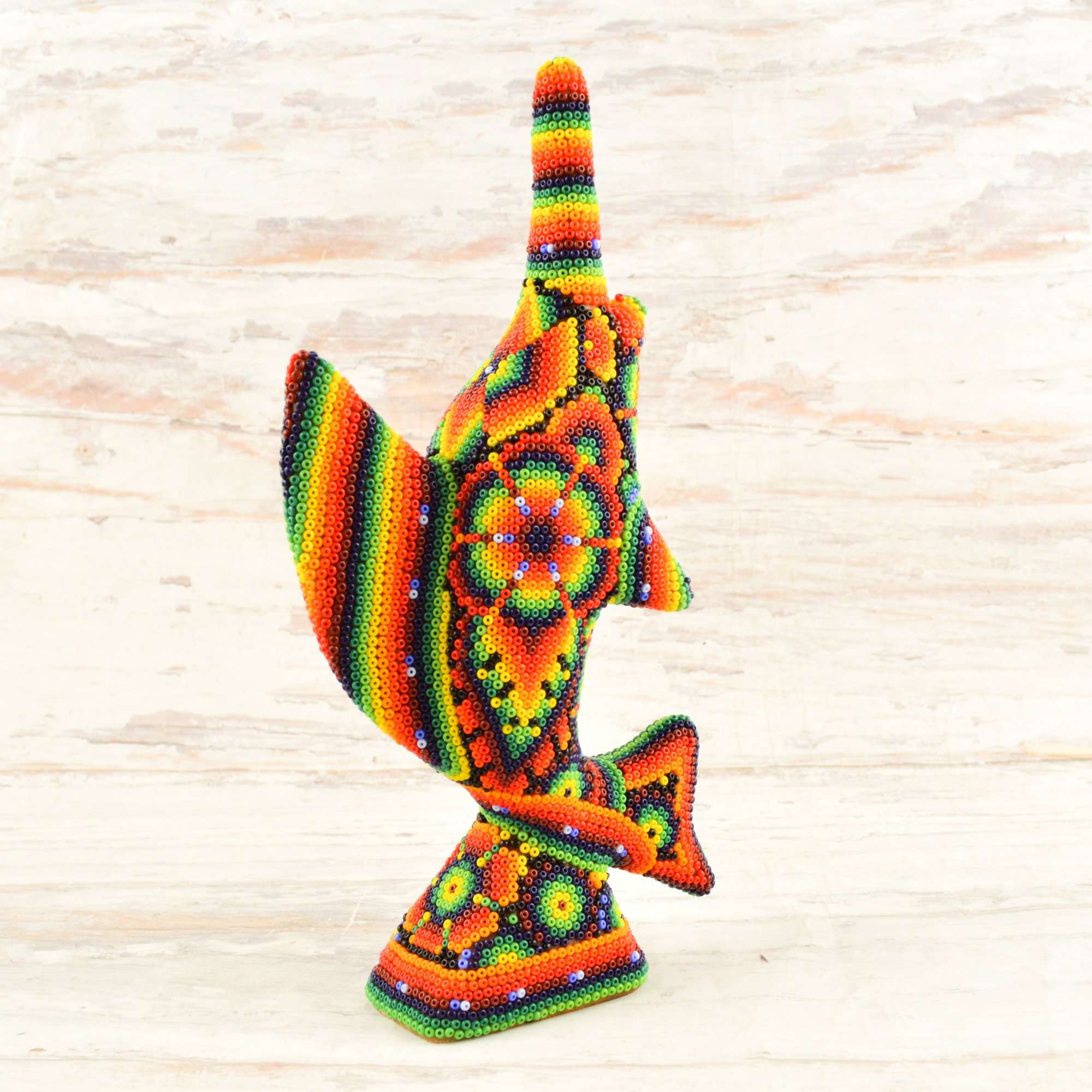 Sailfish Huichol Art - Alebrije Huichol Mexican Folk art magiamexica.com