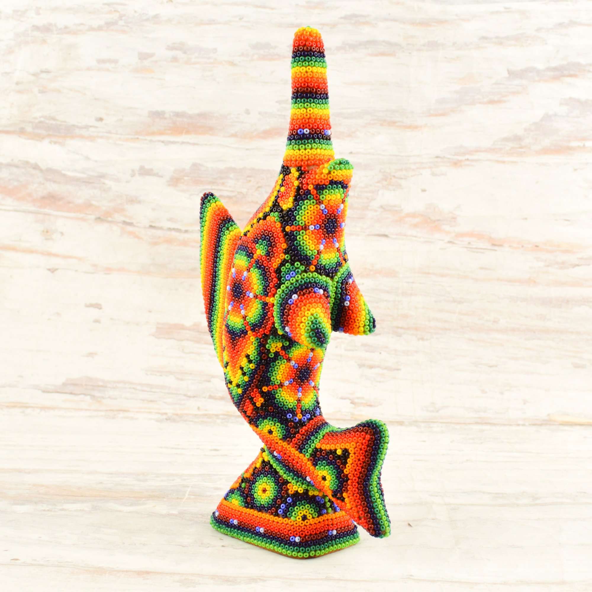 Sailfish Huichol Art - Alebrije Huichol Mexican Folk art magiamexica.com