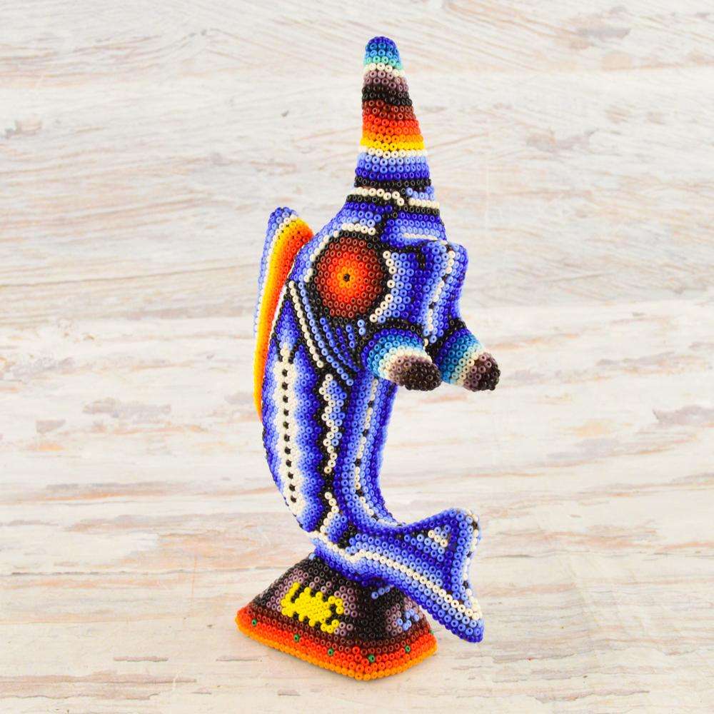 Sailfish Huichol Art - Alebrije Huichol Mexican Folk art magiamexica.com