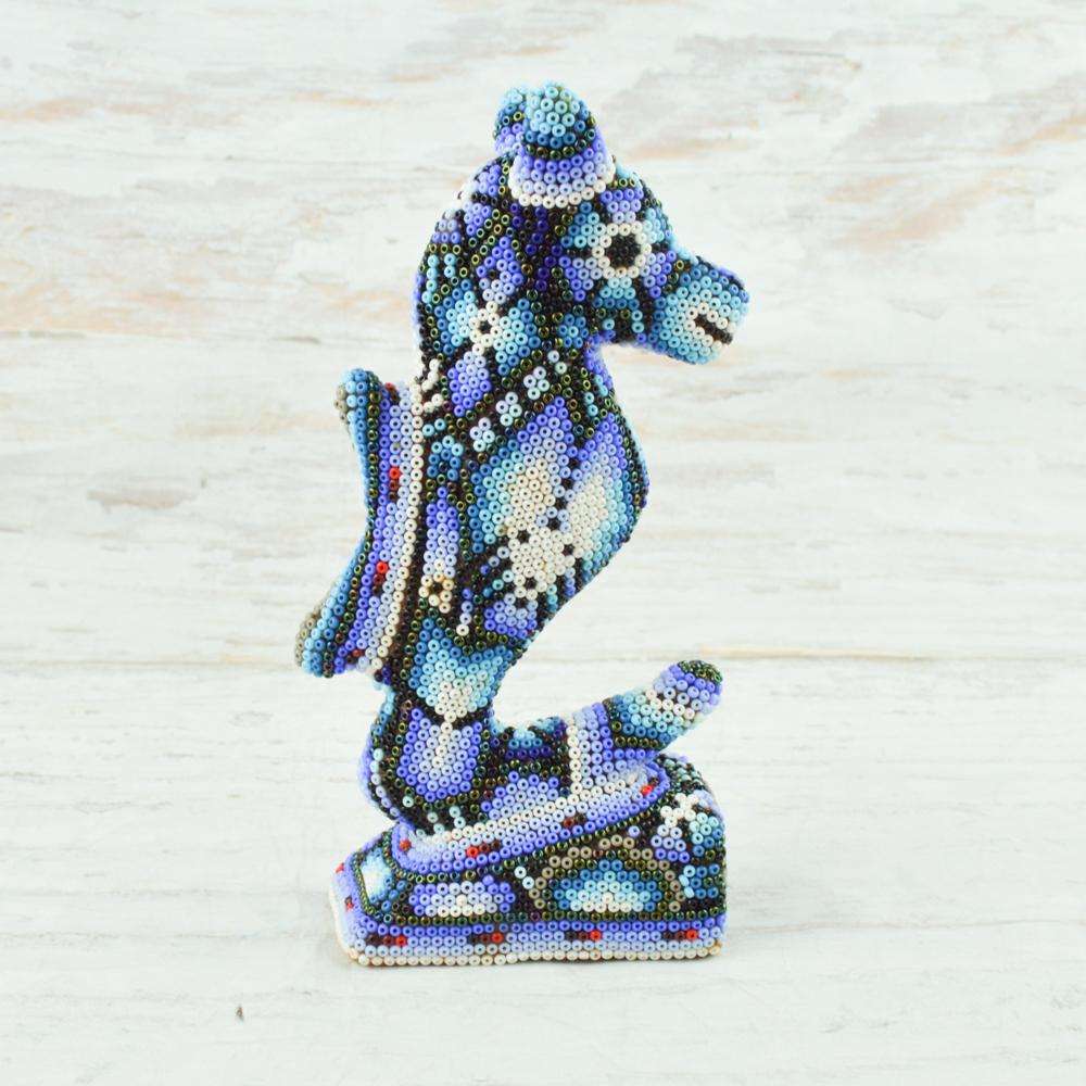 Seahorse Huichol Art - Alebrije Huichol Mexican Folk art magiamexica.com