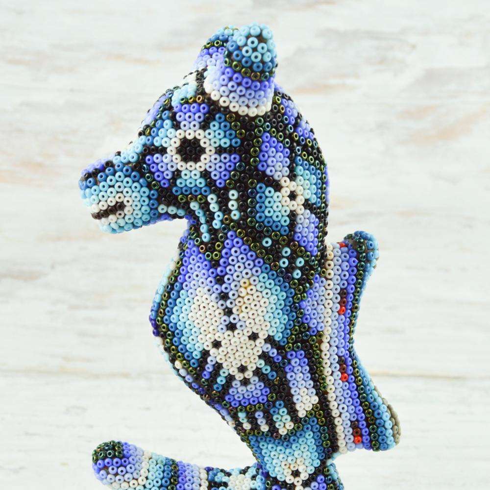 Seahorse Huichol Art - Alebrije Huichol Mexican Folk art magiamexica.com