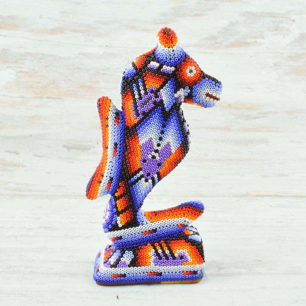Seahorse Huichol Art - Alebrije Huichol Mexican Folk art magiamexica.com