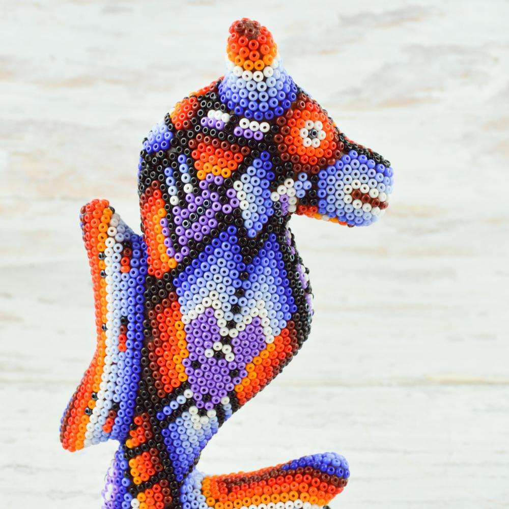 Seahorse Huichol Art - Alebrije Huichol Mexican Folk art magiamexica.com