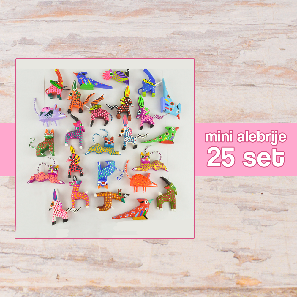 Mini Alebrijes 25 Set Alebrije Oaxacan Wood Carving - Alebrije Huichol Mexican Folk art magiamexica.com