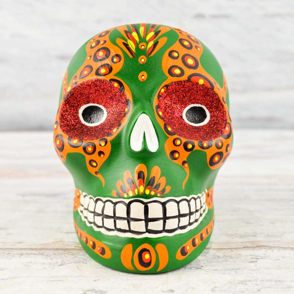 Skull Day of the Dead - Alebrije Huichol Mexican Folk art magiamexica.com